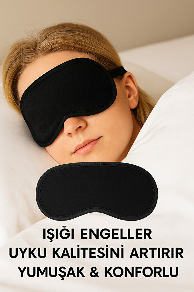 Işığı Geçirmez Yumuşak Rahat Uyku Bandı