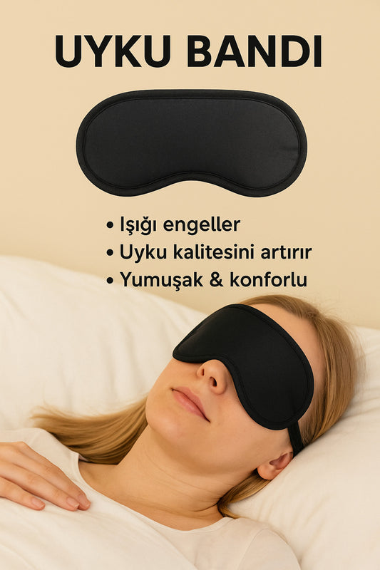 Işığı Geçirmez Yumuşak Rahat Uyku Bandı